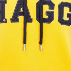 Hagg - Sweat à capuche homme jaune/ marine