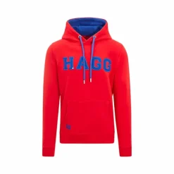 Hagg - Sweat à capuche homme rouge/ bleu roi