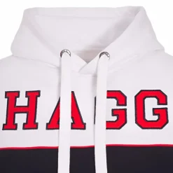 Hagg - Sweat hoodie à capuche blanc / marine