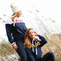 Hagg - Sweat hoodie à capuche blanc / marine