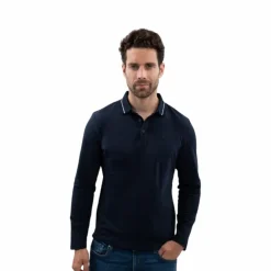 Harcour - Polo manches longues homme Malik marine