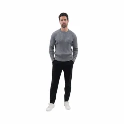 Harcour - Pull manches longues homme Arthur gris chiné