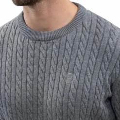 Harcour - Pull manches longues homme Arthur gris chiné