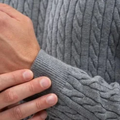 Harcour - Pull manches longues homme Arthur gris chiné