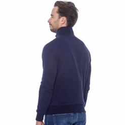 Harcour - Sweat zippé manches longues homme Saxo marine