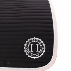 Harcour - Tapis de dressage Karembar noir/ pivoine