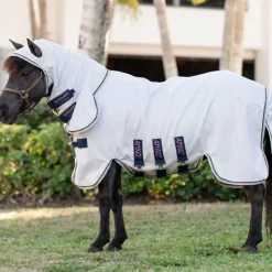 Horseware - Chemise anti-mouches Amigo Ripstop  Petite Hoody argent/ lime/ marine/ rose