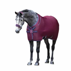 Horseware - Chemise séchante Rambo Airmax Cooler fermeture disque beige/ bordeaux/ marine