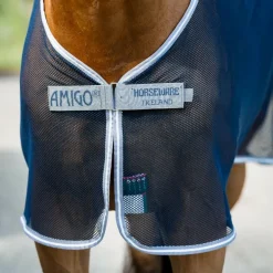 Horseware - Chemise séchante Amigo Net Cooler marine/ titanium grey/ argent