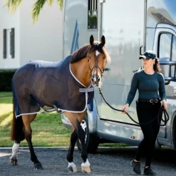 Horseware - Chemise séchante Amigo Net Cooler marine/ titanium grey/ argent