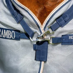 Horseware - Couverture anti-mouches Protector argent/ marine/ blanc/ beige