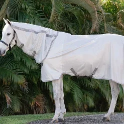Horseware - Couverture anti-mouches Amigo Integrated argent/ titanium grey/ argent