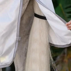 Horseware - Couverture anti-mouches Amigo Integrated argent/ titanium grey/ argent