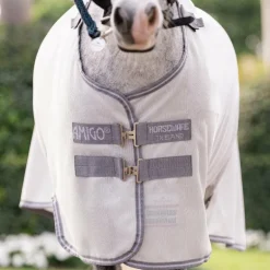 Horseware - Couverture anti-mouches Amigo Bug Rug Plus Pony argent/ titanium grey/ argent