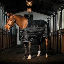 Horseware - Couverture de box Easy-Layer Stable Plus noir/ noir/ silver 400g