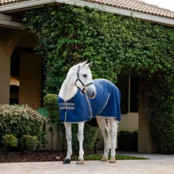 Horseware - Couverture de box Rambo Stable marine/ thunderstorm grey/ argent
