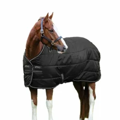 Horseware - Couverture de box Amigo Diamond Insulator noir/ argent 200g