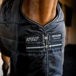 Horseware - Couverture de box Amigo Ripstop Insulator Stable noir/ argent 50g