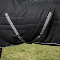 Horseware - Couverture de box Rambo Stable noir/ thunderstorm grey/ argent 100g