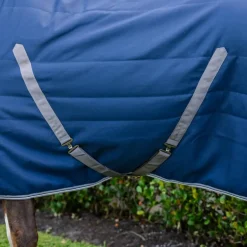 Horseware - Couverture de box Rambo Stable marine/ thunderstorm grey/ argent 400g