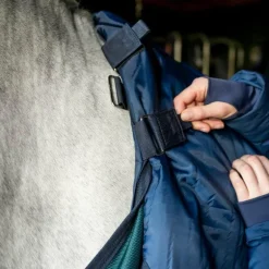 Horseware - Couverture de box Amigo Ripstop Insulator dynasty green/ marine/ argent 200g