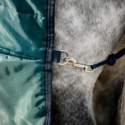 Horseware - Couverture de box Amigo Ripstop Insulator dynasty green/ marine/ argent 200g