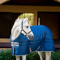 Horseware - Couverture de box Amigo Ripstop Insulator Stable marine/ titanium grey 50g