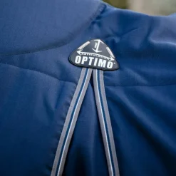 Horseware - Couverture de box Rambo Optimo Stable marine/ thunderstorm grey/ argent 200g