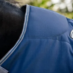 Horseware - Couverture de box Rambo Optimo Stable marine/ thunderstorm grey/ argent 200g