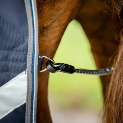 Horseware - Couverture d'extérieur Rambo Supreme Turnout Plus marine/ thunderstorm grey/ silver 50g