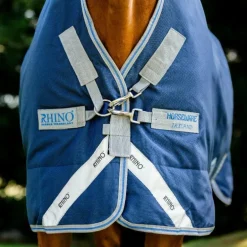 Horseware - Couverture d'extérieur Rhino Wug marine/ titanium grey/ classic blue 250g