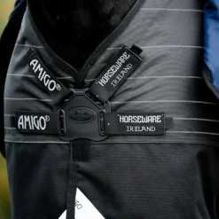 Horseware - Couverture d'extérieur Amigo FieldSafe Reflectech Plus Turnout noir 250g