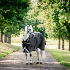 Horseware - Couverture d'extérieur Rambo Turnout noir/ thunderstorm gris/ argent 50g