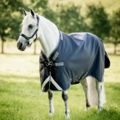 Horseware - Couverture d'extérieur Rambo Turnout marine/ thunderstorm gris/ argent 100g