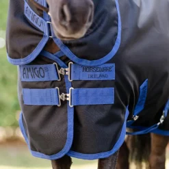 Horseware - Couverture d'extérieur Amigo Ripstop Plus Petite Turnout noir/ classic blue 0g