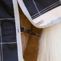 Horseware - Couverture d'extérieur Rhino Wug Pony Turnout VL noir/ gris/ blanc à carreaux 250g