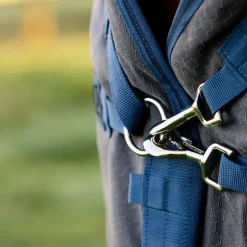 Horseware - Couverture d'extérieur Rhino Plus HexStop gris/ indigo 100g