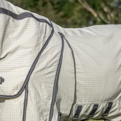 Horseware - Couverture d'extérieur Rambo Optimo Supreme Summer marine check/ thunderstorm grey/ argent 0g