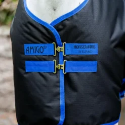 Horseware - Couverture d'extérieur Amigo Ripstop Pony Turnout noir/ classic blue 50g