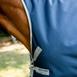 Horseware - Couverture d'extérieur Amigo Bravo 12 Wug marine/ titanium grey/ argent 400g