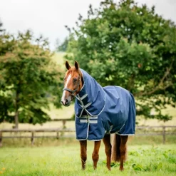 Horseware - Couverture d'extérieur Amigo Ripstop 900 Plus marine/ titanium grey 100g