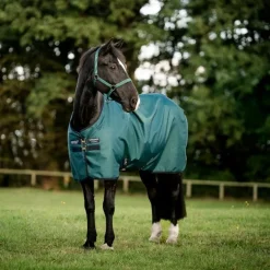 Horseware - Couverture d'extérieur Amigo Ripstop Fleece Lined Turnout dynasty green/ marine/ argent 50g