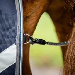 Horseware - Couverture d'extérieur Rambo Turnout VL marine/ thunderstorm gris/ argent 250g