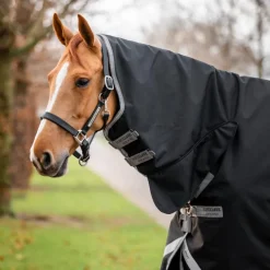 Horseware - Couverture d'extérieur Amigo Bravo Integrated Turnout noir/ titanium grey/ argent 150g