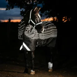 Horseware - Couverture d'extérieur Amigo FieldSafe Reflectech Plus Turnout noir 50g