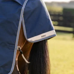 Horseware - Couverture d'extérieur Rhino Turnout marine/ titanium grey/ classic blue 100g