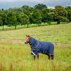 Horseware - Couverture d'extérieur Rhino Plus Turnout marine/ titanium grey/ classic blue 0g
