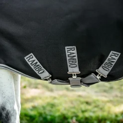 Horseware - Couverture d'extérieur Rambo Turnout noir/ thunderstorm gris/ argent 0g