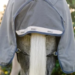 Horseware - Couverture d'extérieur Rhino HexStop Plus Pony gris/ indigo/ marine 100g