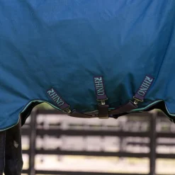 Horseware - Couverture d'extérieur Rhino Turnout marine/ gris/ aqua 100g